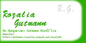 rozalia gutmann business card